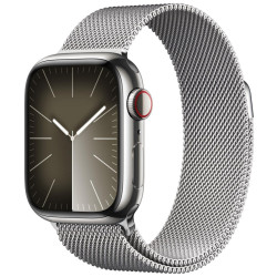 Apple Watch 9 GPS+Cellular 45mm stalowy Srebrny | Srebrny bransoleta mediolańska'