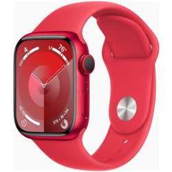 Apple Watch 9 GPS+Cellular 41mm aluminium (Product) RED | Czerwony pasek sportowy S/M'