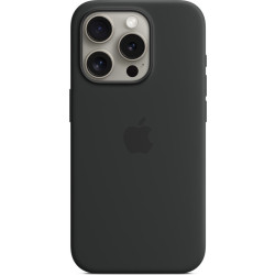 Apple iPhone 15 Pro Silicone Case with MagSafe black'