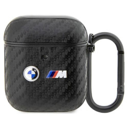 BMW Carbon Double Metal Logo AirPods 1/2 gen (Czarny)'