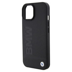 BMW Leather Hot Stamp iPhone 15 Plus (czarny)'