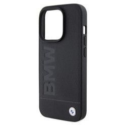 BMW Leather Hot Stamp MagSafe iPhone 15 Pro (Czarny)'