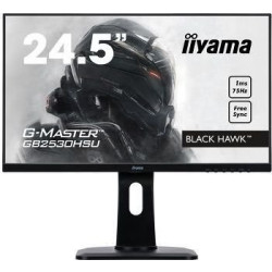Monitor iiyama G-Master GB2530HSU Black Hawk (GB2530HSU-B1 C) 24.5" | TN | 1920 x 1080 | D-SUB | HDMI | Display Port | 2 x USB 2.0 | Głośniki | HAS | Pivot | VESA 100 x 100'