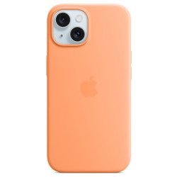 Apple iPhone 15 Silicone Case with MagSafe orange sorbet'