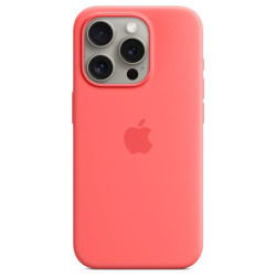 Apple iPhone 15 Pro Silicone Case with MagSafe guava'