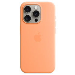 Apple iPhone 15 Pro Silicone Case with MagSafe orange sorbet'