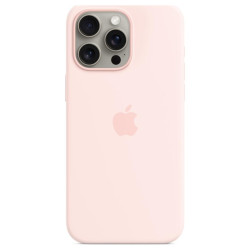 Apple iPhone 15 Pro Max Silicone Case with MagSafe light pink'