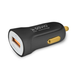 Ładowarka samochodowa do smartfona SAVIO Quick Charge 3.0 SA-05/B (3000 mA; USB)'