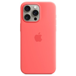 Apple iPhone 15 Pro Max Silicone Case with MagSafe guava'