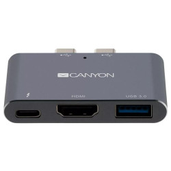 Replikator - Canyon DS-1 do MacBook Pro/Air Plug and Play 3w1 Szara'