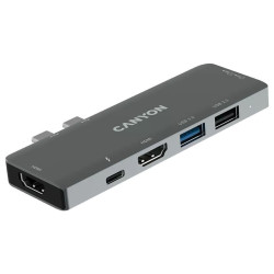 Replikator - Canyon DS-5 do MacBook Pro/Air Plug and Play 7w1 Szara'