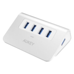 Aukey aluminiowy HUB USB-A | 4xUSB 3.0 | 5Gbps'
