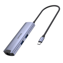 Unitek Aktywny Hub USB-C 5Gbps, HDMI RJ-45 PD 100W'
