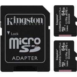 Kingston microSDXC Canvas Select Plus 64GB 100R Class 10 UHS-I 2pak'