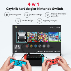 Unitek Czytnik 4 kart do gier Nintendo Switch'