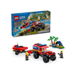 LEGO City 60412 Terenowy wóz strażacki z łodzią ratunkową'