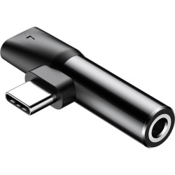 Baseus L41 USB-C do miniJack 3.5mm + USB-C (czarny)'