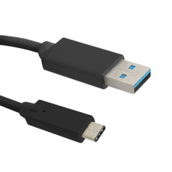 Qoltec USB typ C 3.1 męski | USB 3.0 typ A męski | 0.25m'