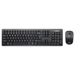 Zestaw klawiatura + mysz Lenovo 100 Wireless Combo Keyboard & Mouse GX30L66303 (USB 2.0; (EN); kolor czarny; optyczna; 1000 DPI)'