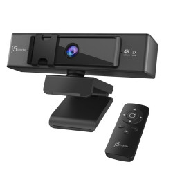 Kamera j5create USB 4K Ultra HD Webcam with 5x Digital Zoom Remote Control USB-C/USB 2.0; kolor czarny JVCU435-N'