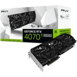 Karta graficzna - PNY GeForce RTX 4070 Ti SUPER Verto Triple Fan 16GB OC GDDR6X DLSS 3'