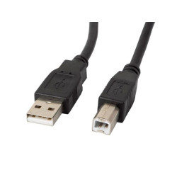 LANBERG KABEL USB-A -> USB-B M/M 1M (FERRYT  CZARNY) CA-USBA-11CC-0010-BK'