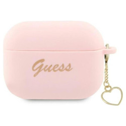 Guess Silicone Heart Charm - Etui AirPods Pro 2 (różowy)'