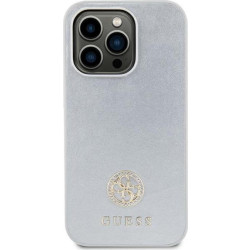 Guess 4G Strass Metal Logo - Etui iPhone 15 Plus (srebrny)'