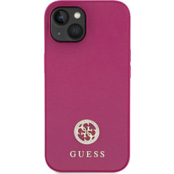 Guess 4G Strass Metal Logo - Etui iPhone 15 (różowy)'