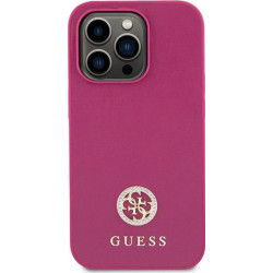 Guess 4G Strass Metal Logo - Etui iPhone 15 Pro Max (różowy)'