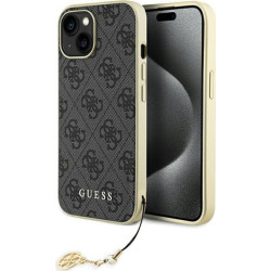 Guess 4G Charms Collection - Etui iPhone 15 (szary)'