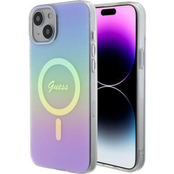 Guess IML Iridescent MagSafe - Etui iPhone 15 Plus (fioletowy)'