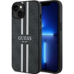 Guess 4G Printed Stripes MagSafe - Etui iPhone 15 (czarny)'