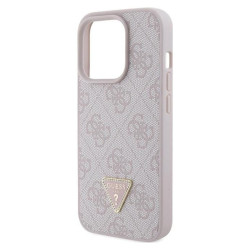 Guess Leather 4G Triangle Strass do iPhone 15 Pro (różowy)'