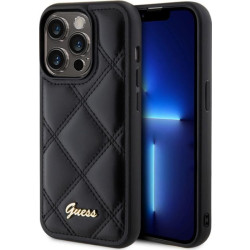 Guess Quilted Metal Logo - Etui iPhone 15 Pro (czarny)'