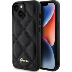 Guess Quilted Metal Logo - Etui iPhone 15 (czarny)'