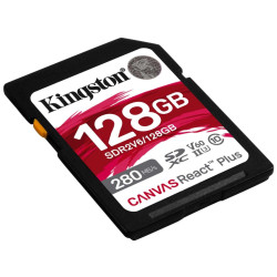 Kingston SDXC 128GB Canvas React Plus SDXC UHS-II 280R/100W U3 V60'