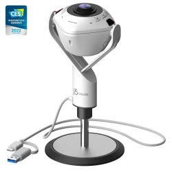 Kamera j5create 360° AI-Powered Webcam with Speakerphone USB-C/USB Type A; kolor biało-czarny JVU368-N'