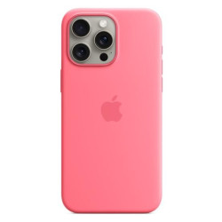 Apple iPhone 15 Pro Max Silicone Case with MagSafe pink'