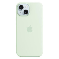 Apple iPhone 15 Silicone Case with MagSafe soft mint'