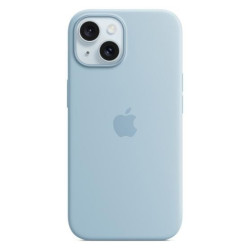 Apple iPhone 15 Silicone Case with MagSafe light blue'
