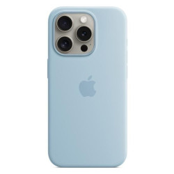 Apple iPhone 15 Pro Silicone Case with MagSafe light blue'