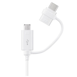 Samsung Combo Cable (Type-C & Micro USB)  White'
