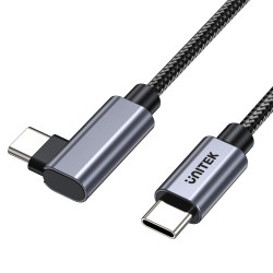 Unitek Kabel USB-C kątowy 90° PD100W 2m'