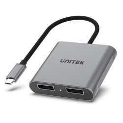 Unitek Adapter USB-C na 2x port DP 1.4 8K 60Hz'