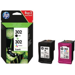 Tusz HP zestaw HP 302+HP 302  HP302+HP302=X4D37AE  zawiera czarny i kolor  F6U66AE+F6U65AE'