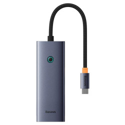 Replikator - Baseus UltraJoy 6w1 USB-C do HDMI4K@60Hz+4xUSB 3.0+PD (szary)'