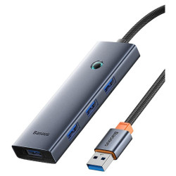 Baseus UltraJoy Series Lite 4-Port 50cm (USB do 4xUSB3.0+Type-C 5V) (szary)'