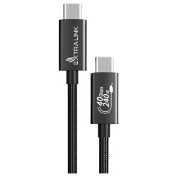 Extralink Smart Life USB-C - USB-C czarny 240W, 40Gbps, 200cm'