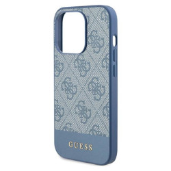 Guess 4G Bottom Stripe Metal Logo Collection - Etui iPhone 15 Pro Max (niebieski)'